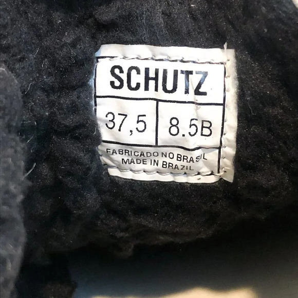 Schutz Sherpa Lined Leather White Lace Up Platform Tennis Shoes Sneakers 8.5 - Picture 7 of 9